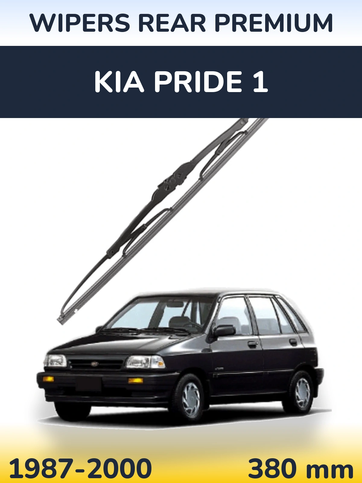 Задня щітка WIPERS REAR PREMIUM 380 мм для KIA Pride 1 1987-2000