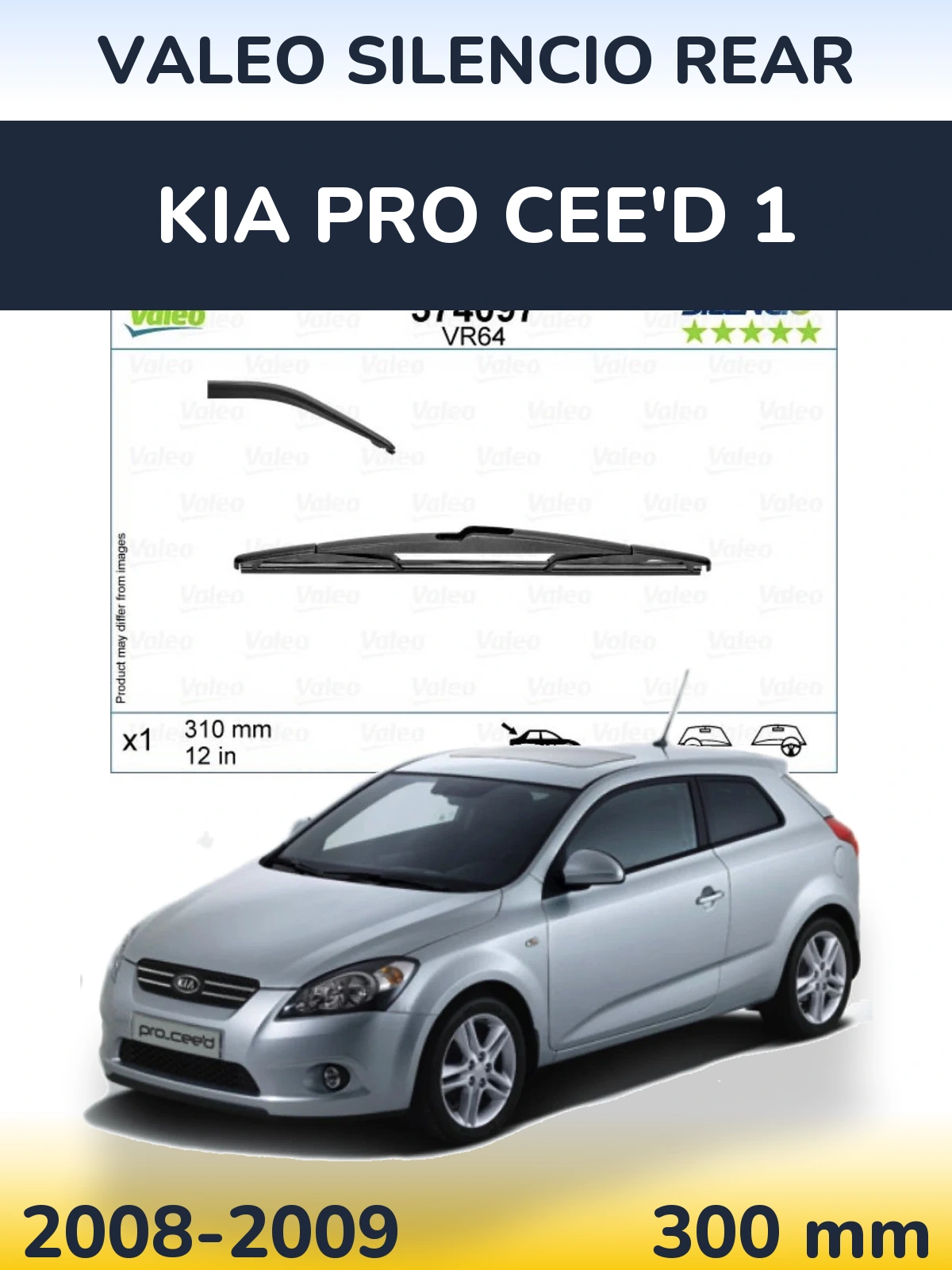 Zadní stěrač Valeo Silencio Rear 310 mm pro KIA Pro Cee'd 1 2008-2009