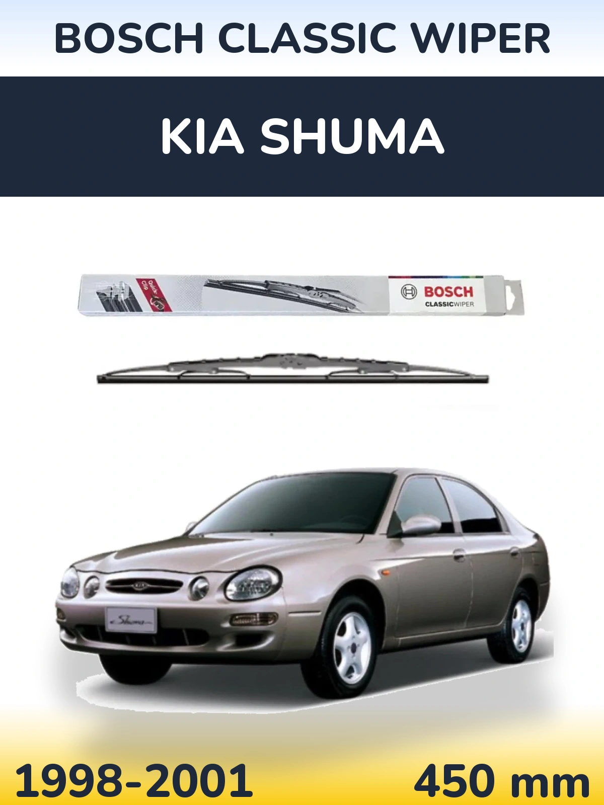 Zadní stěrač BOSCH Classic Wiper 450 mm pro KIA Shuma 1998-2001