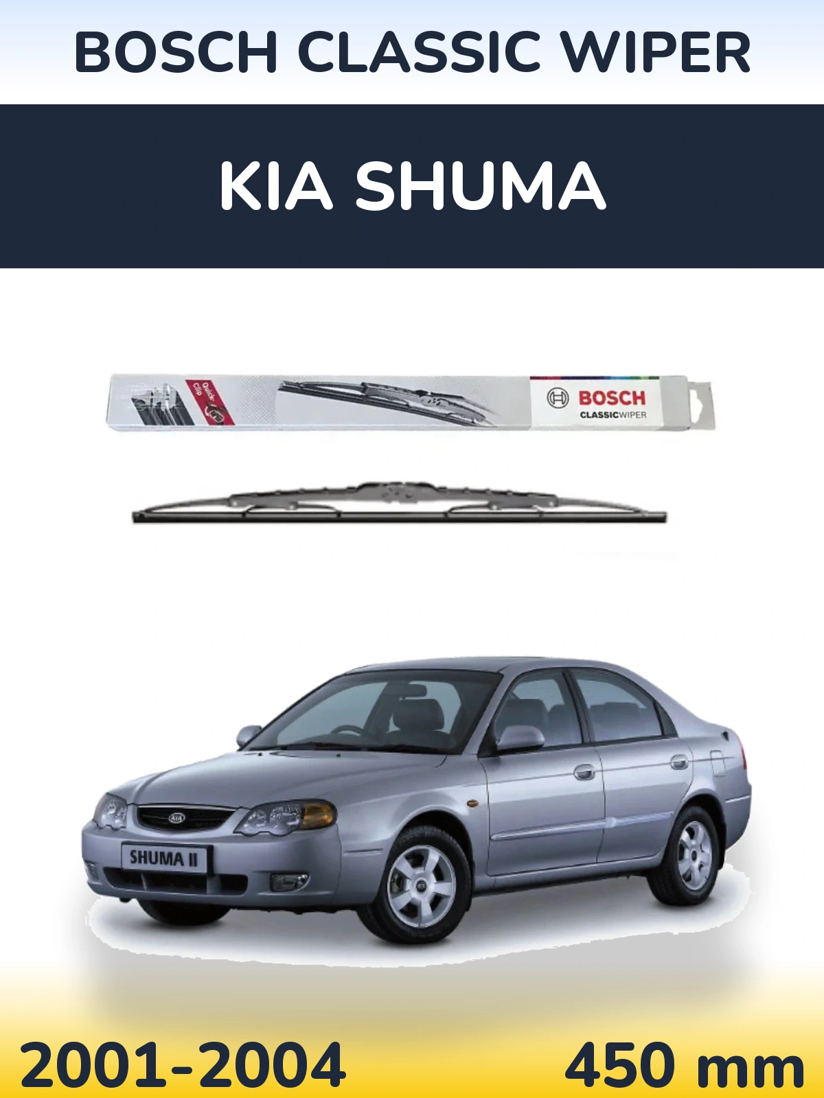 Zadní stěrač BOSCH Classic Wiper 450 mm pro KIA Shuma 2001-2004