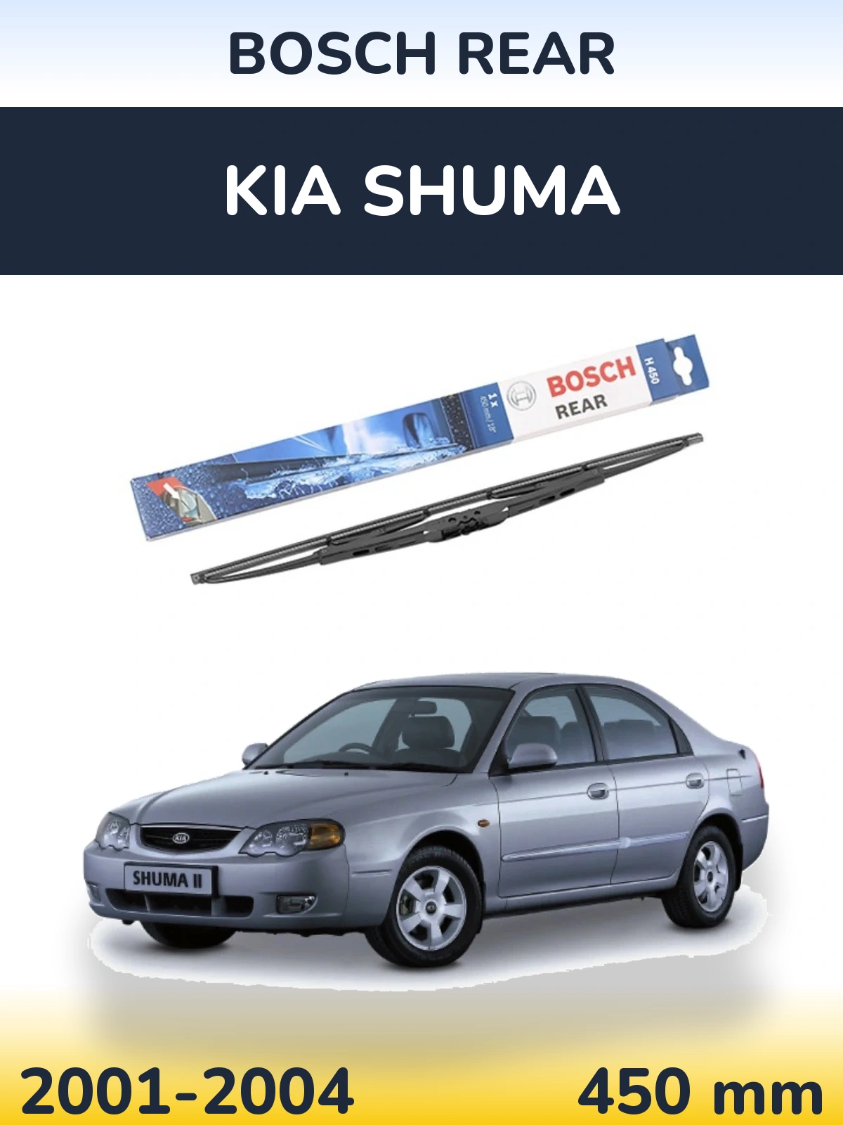 Zadní stěrač BOSCH Rear 450 mm pro KIA Shuma 2001-2004