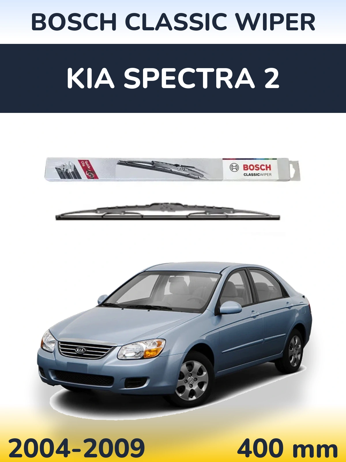 Zadní stěrač BOSCH Classic Wiper 400 mm pro KIA Spectra 2 2004-2009