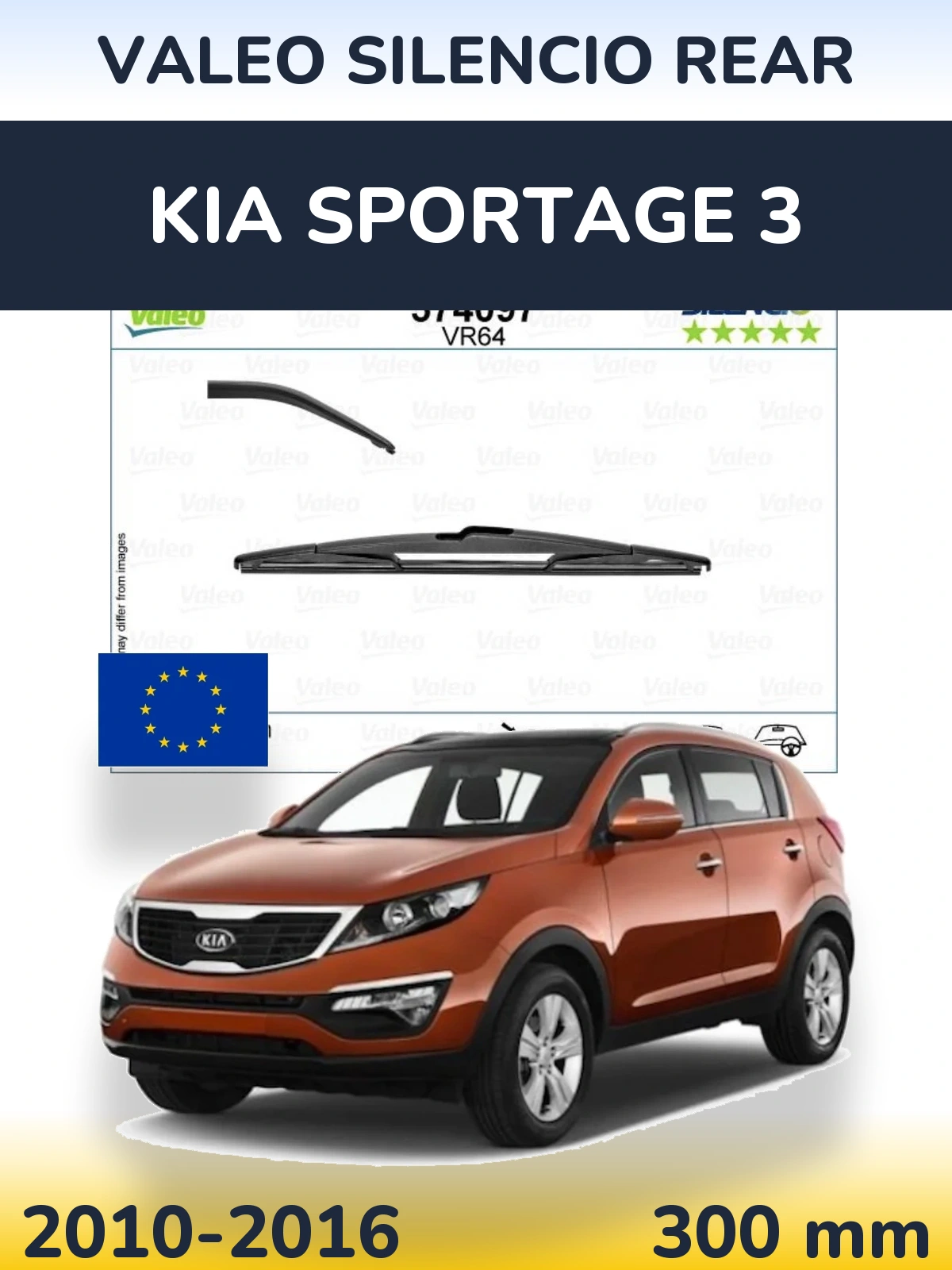 Zadní stěrač Valeo Silencio Rear 310 mm pro KIA Sportage 3 2010-2016