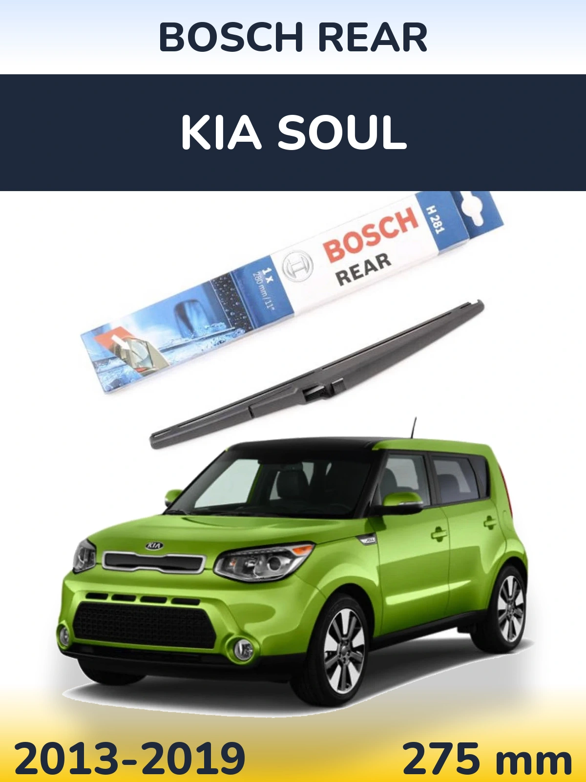Zadní stěrač BOSCH Rear 280 mm pro KIA Soul 2013-2019
