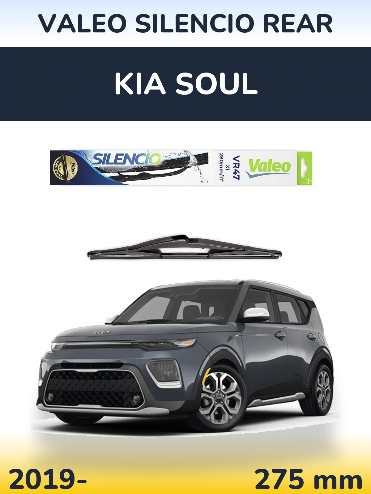 Zadní stěrač Valeo Silencio Rear 280 mm pro KIA Soul 2019-2026