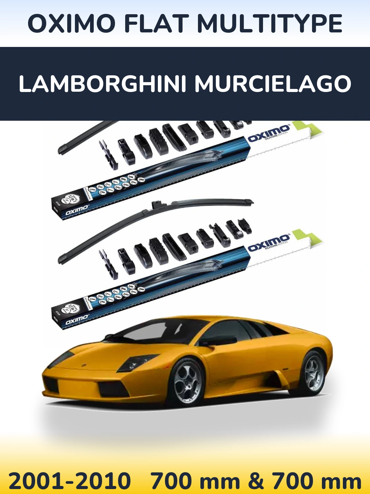 Sada předních stěračů Oximo Flat MultiType 700 a 700 mm pro Lamborghini Murcielago 2001-2010