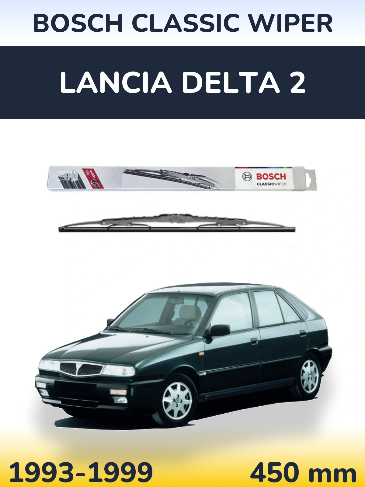 Zadní stěrač BOSCH Classic Wiper 450 mm pro Lancia Delta 2 1993-1999