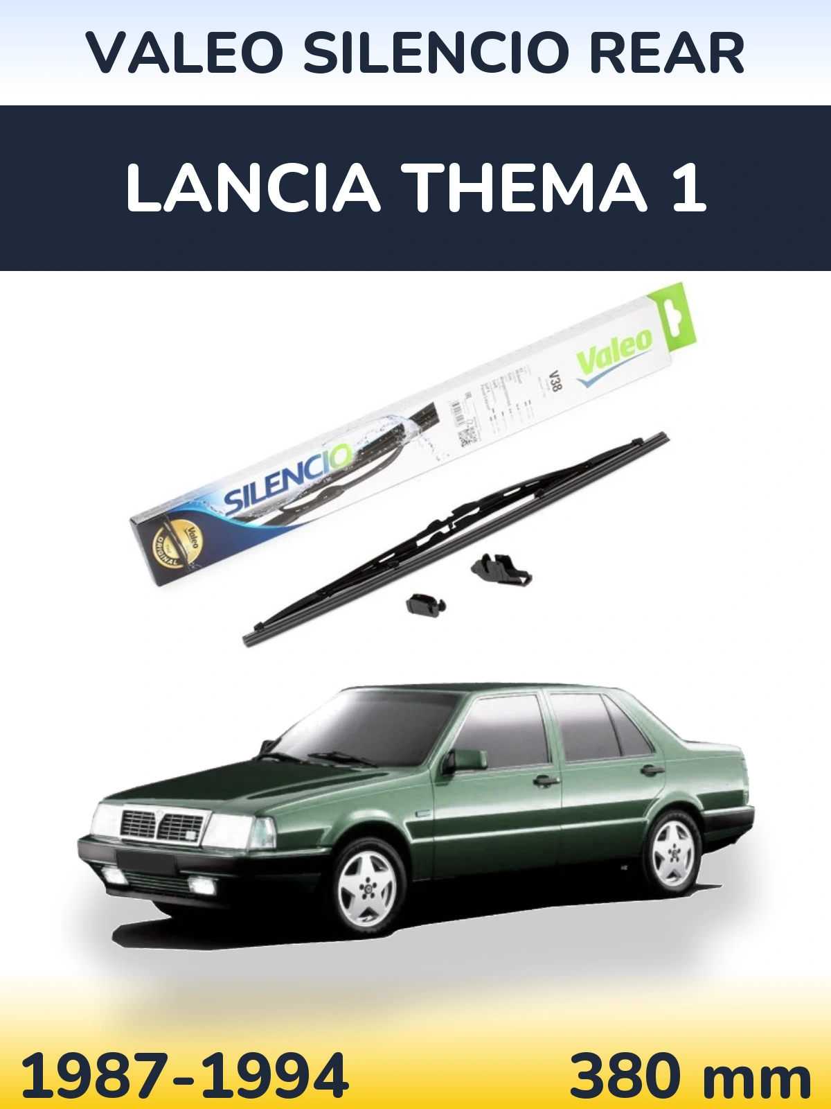 Zadní stěrač Valeo Silencio Rear 380 mm pro Lancia Thema 1 1987-1994