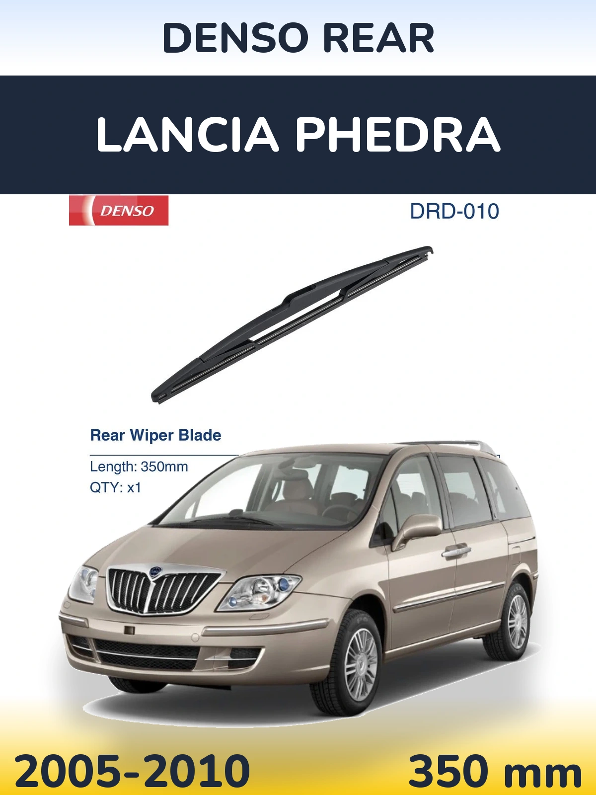 Zadní stěrač Denso Rear 350 mm pro Lancia Phedra 2005-2010