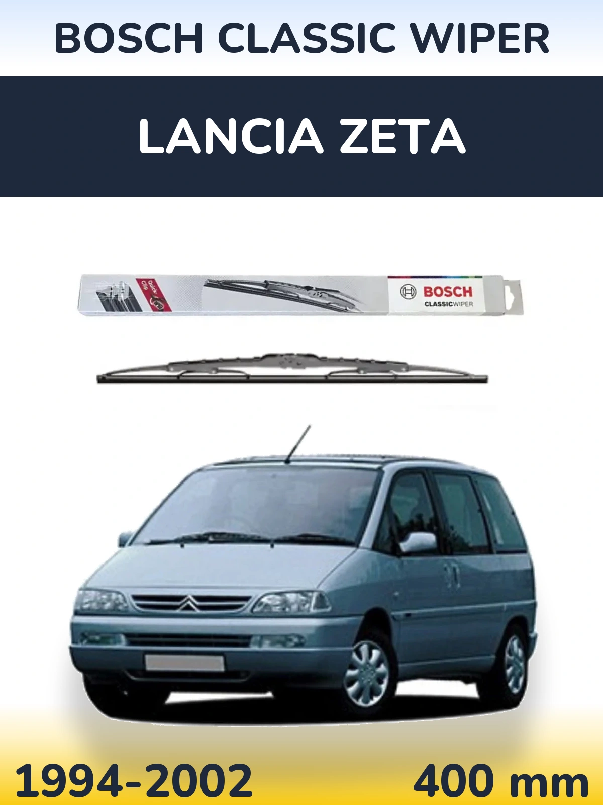 Zadní stěrač BOSCH Classic Wiper 400 mm pro Lancia Zeta 1994-2002