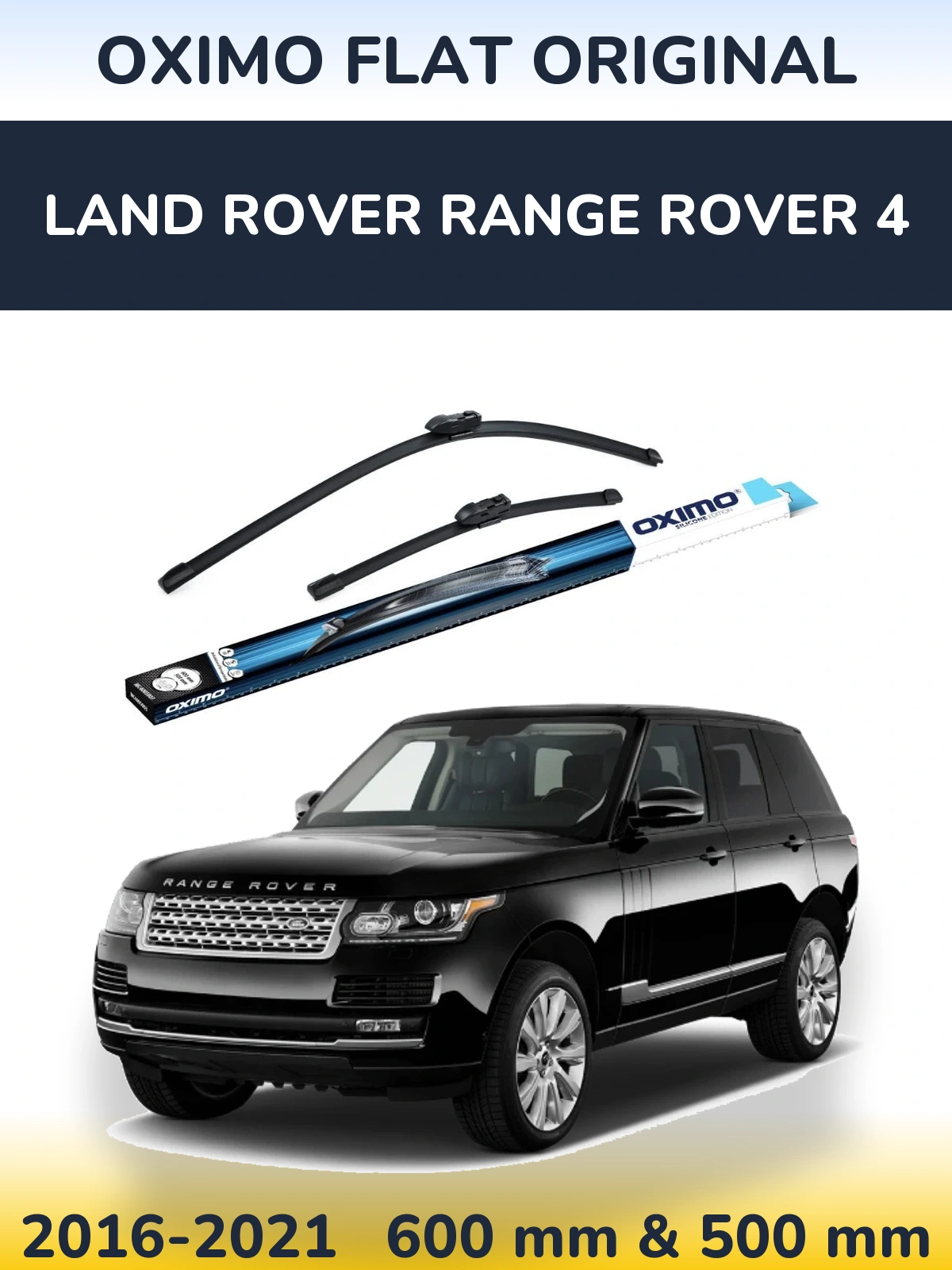Sada předních stěračů Oximo Flat Original 600 a 500 mm pro Land Rover Range Rover 4 2016-2021
