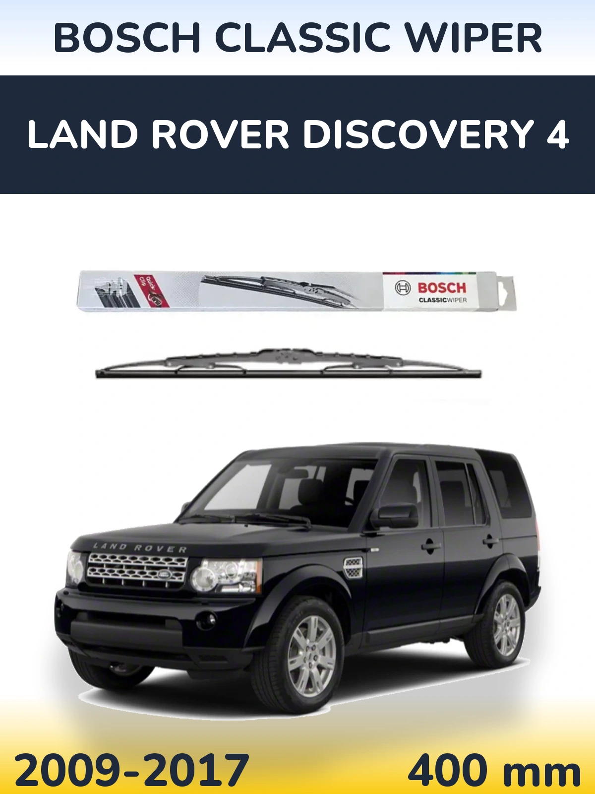 Zadní stěrač BOSCH Classic Wiper 400 mm pro Land Rover Discovery 4 2009-2017