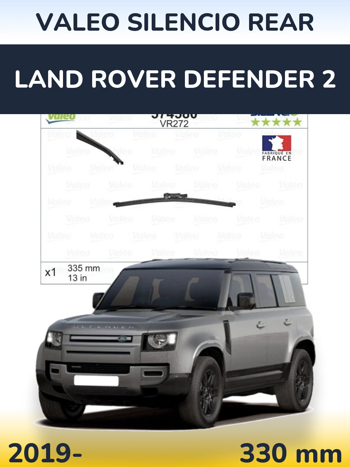 Zadní stěrač Valeo Silencio Rear 330 mm pro Land Rover Defender 2 2019-2026