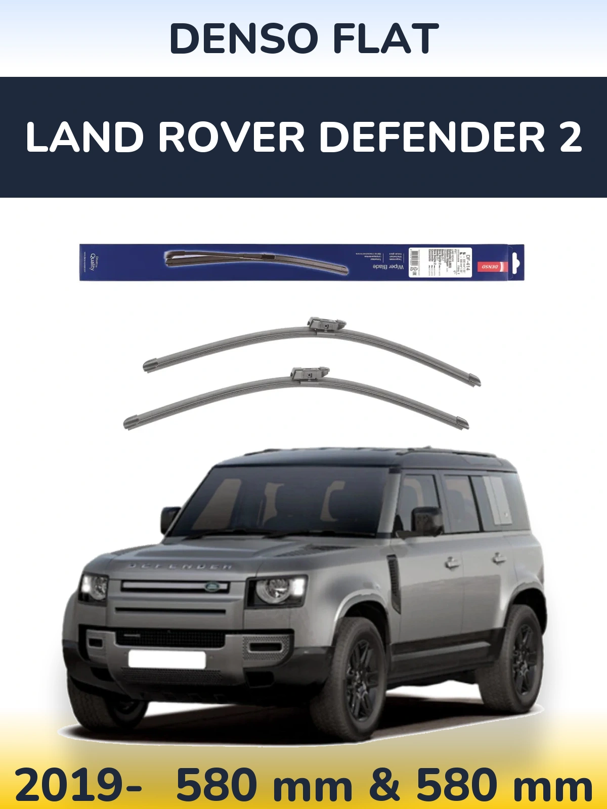 Sada předních stěračů Denso Flat 550 a 550 mm pro Land Rover Defender 2 2019-2026