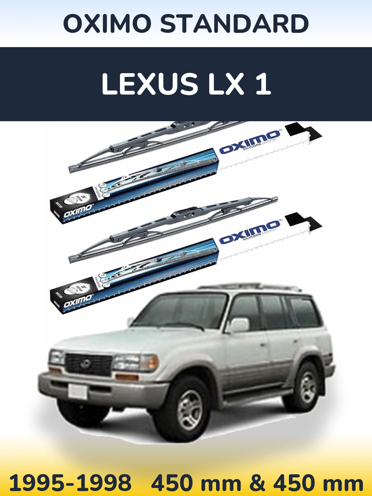 Sada předních stěračů Oximo Standard 450 a 450 mm pro Lexus LX 1 1995-1998