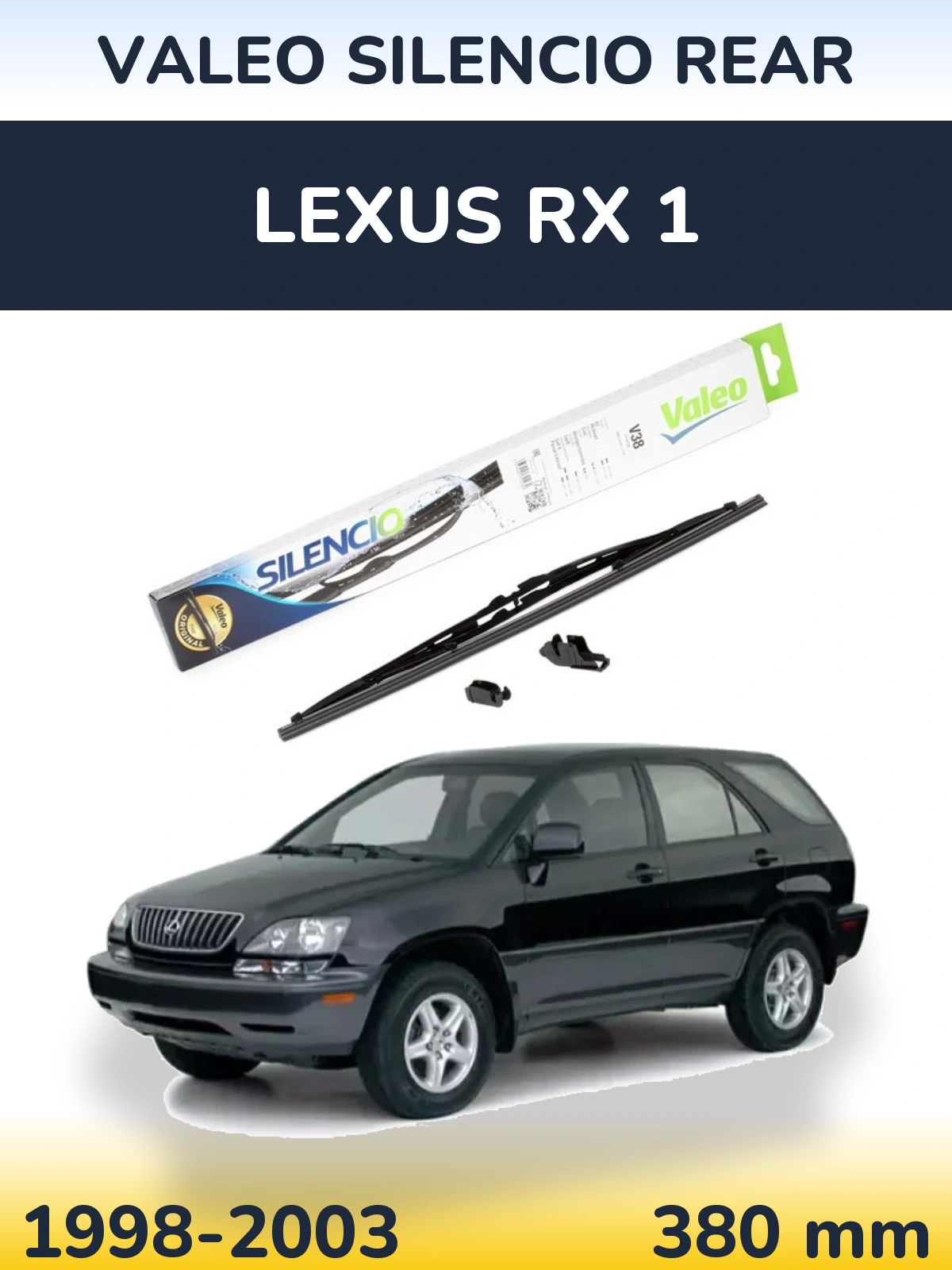 Задня щітка Valeo Silencio Rear 380 мм для Lexus RX 1 1998-2003