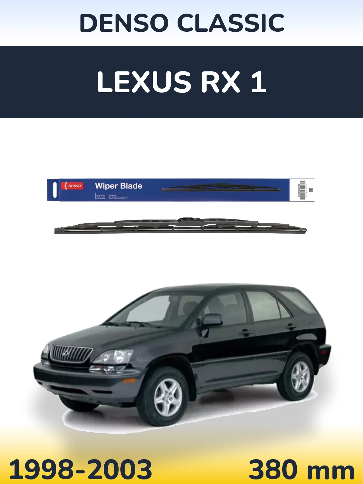 Zadní stěrač Denso Classic 380 mm pro Lexus RX 1 1998-2003