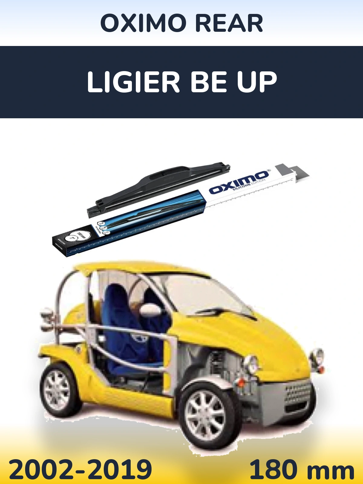 Zadní stěrač Oximo Rear 180 mm pro Ligier Be Up 2002-2019