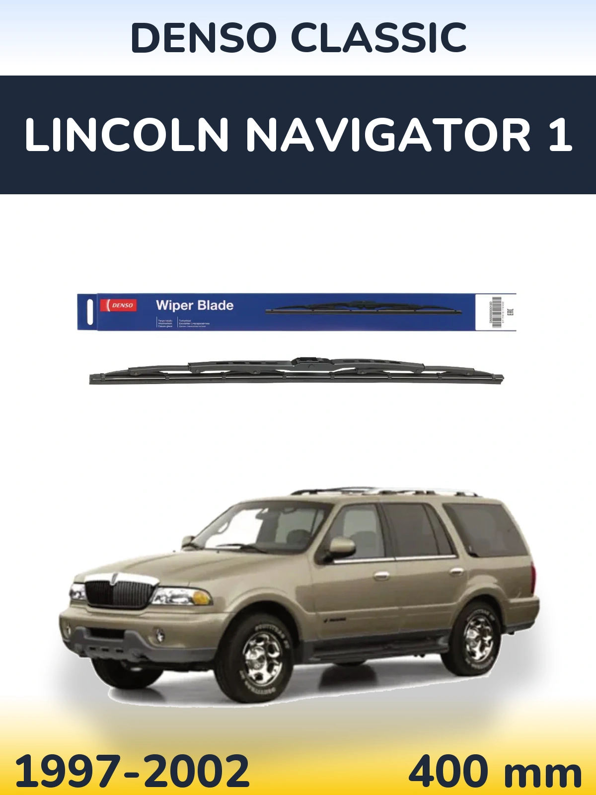 Zadní stěrač Denso Classic 400 mm pro Lincoln Navigator 1 1997-2002