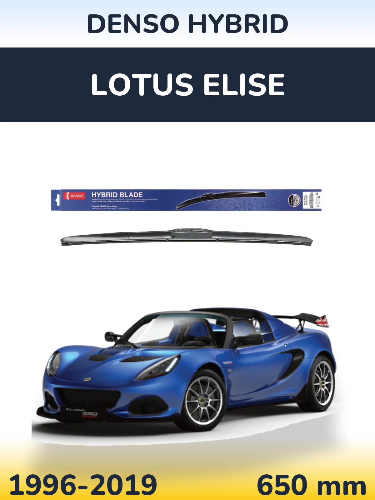 Přední stěrač Denso Hybrid 650 mm pro Lotus Elise 1996-2019