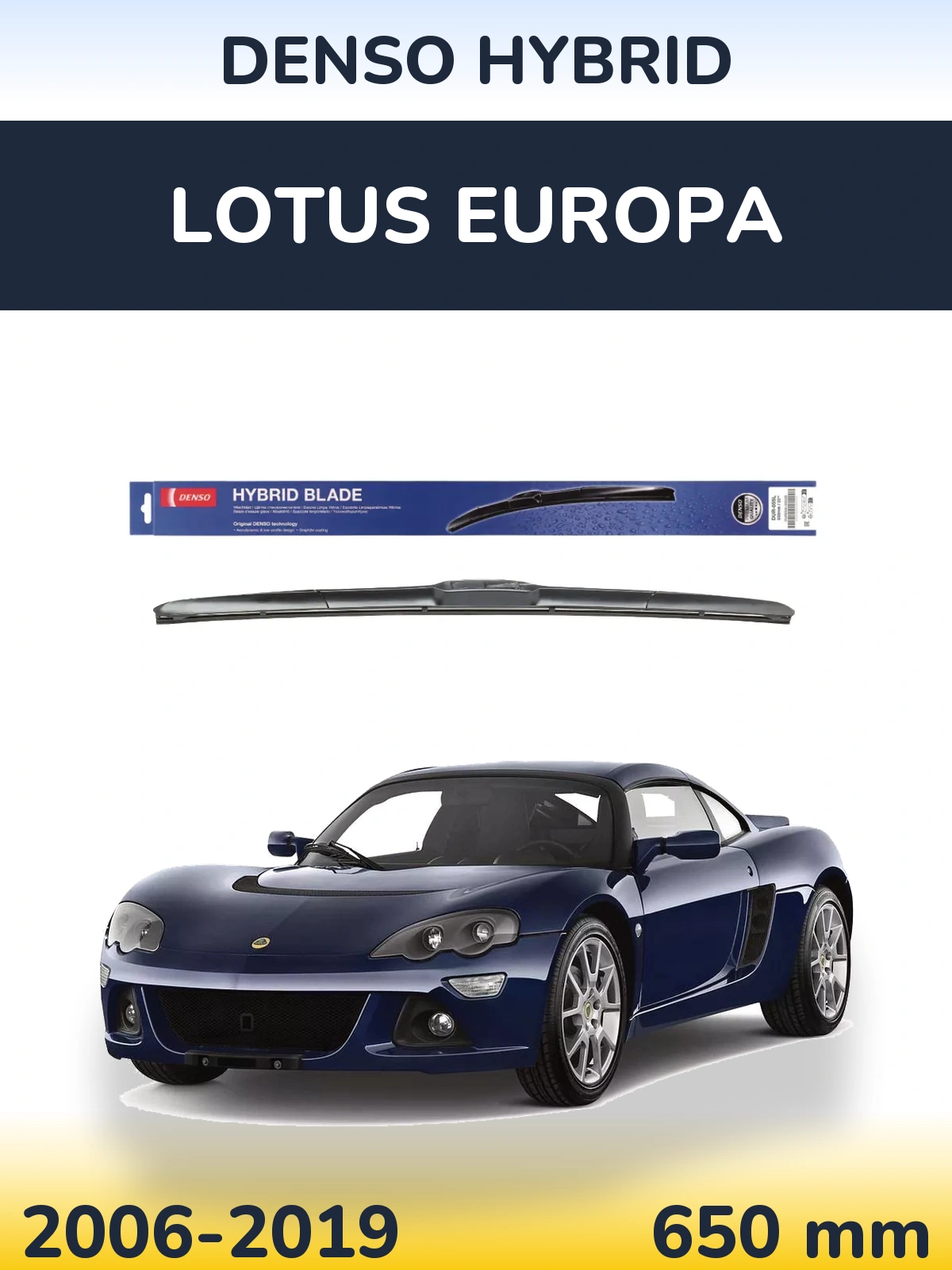 Přední stěrač Denso Hybrid 650 mm pro Lotus Europa 2006-2019