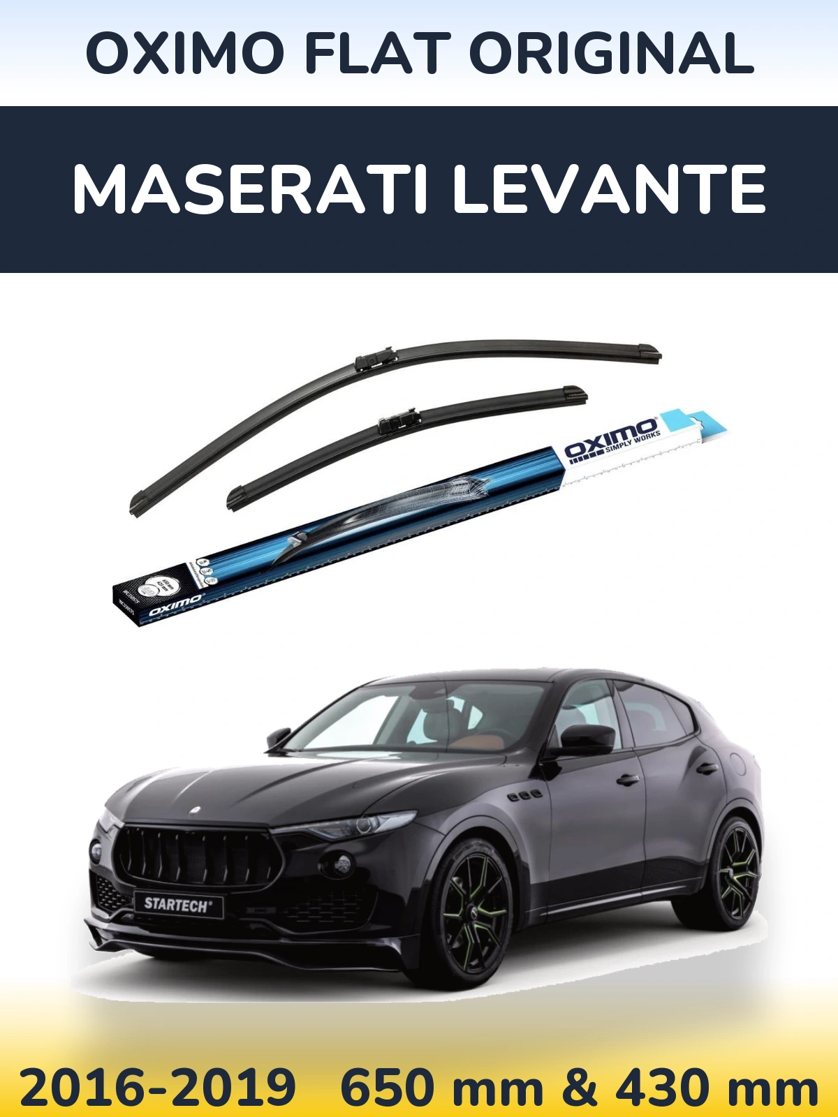 Sada předních stěračů Oximo Flat Original 650 a 430 mm pro Maserati Levante 2016-2019