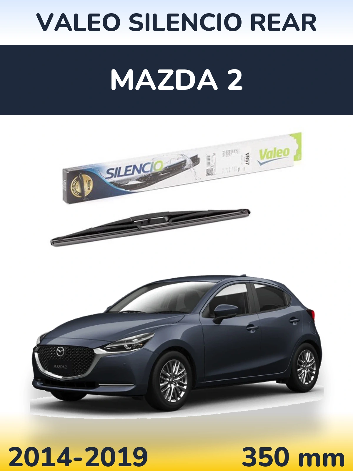 Zadní stěrač Valeo Silencio Rear 345 mm pro Mazda 2 2014-2019