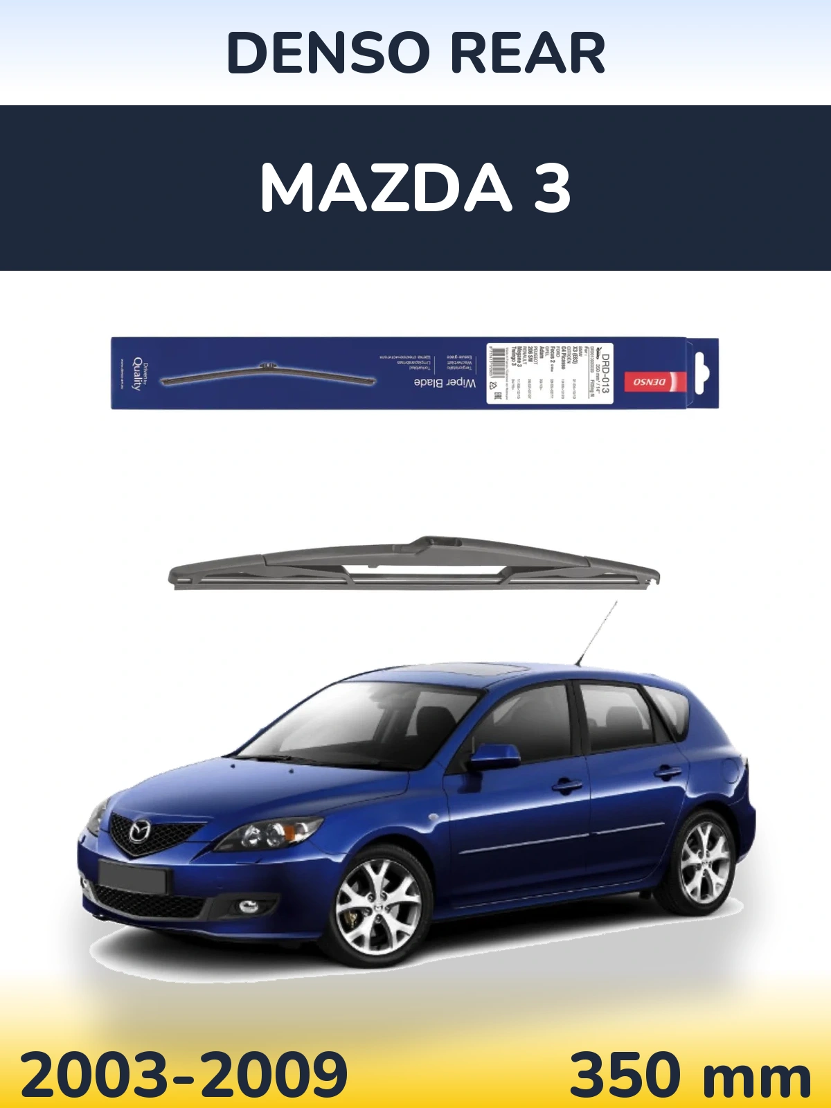 Zadní stěrač Denso Rear 350 mm pro Mazda 3 2003-2009