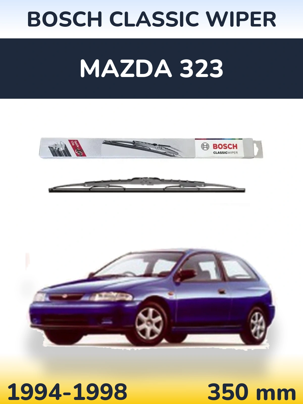 Zadní stěrač BOSCH Classic Wiper 340 mm pro Mazda 323 1994-1998