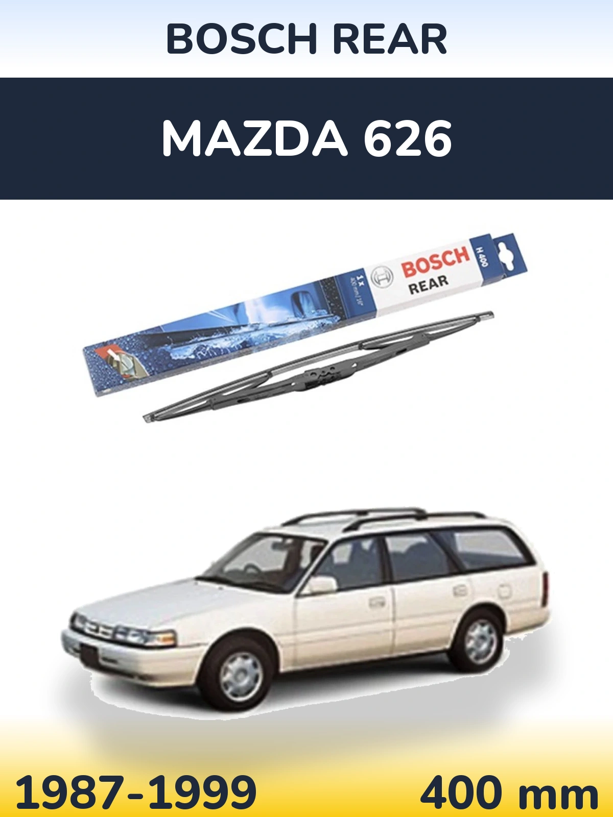Zadní stěrač BOSCH Rear 400 mm pro Mazda 626 1987-1999