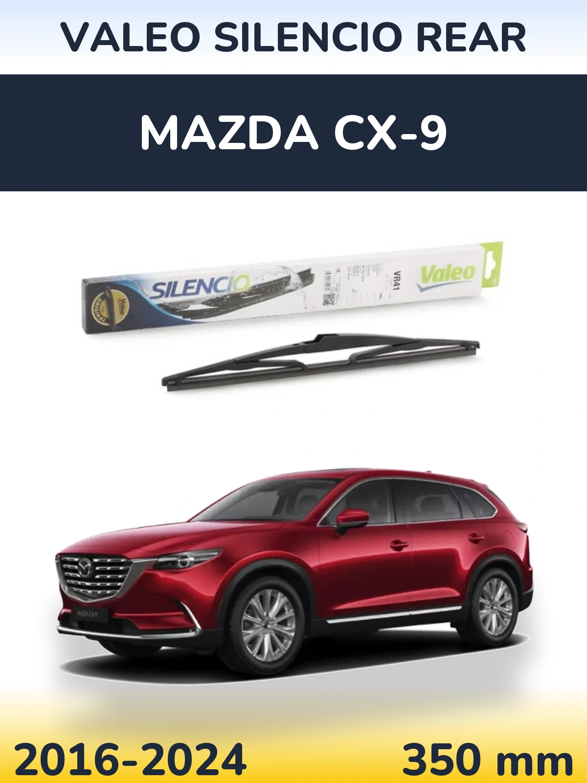 Zadní stěrač Valeo Silencio Rear 345 mm pro Mazda CX-9 2016-2024