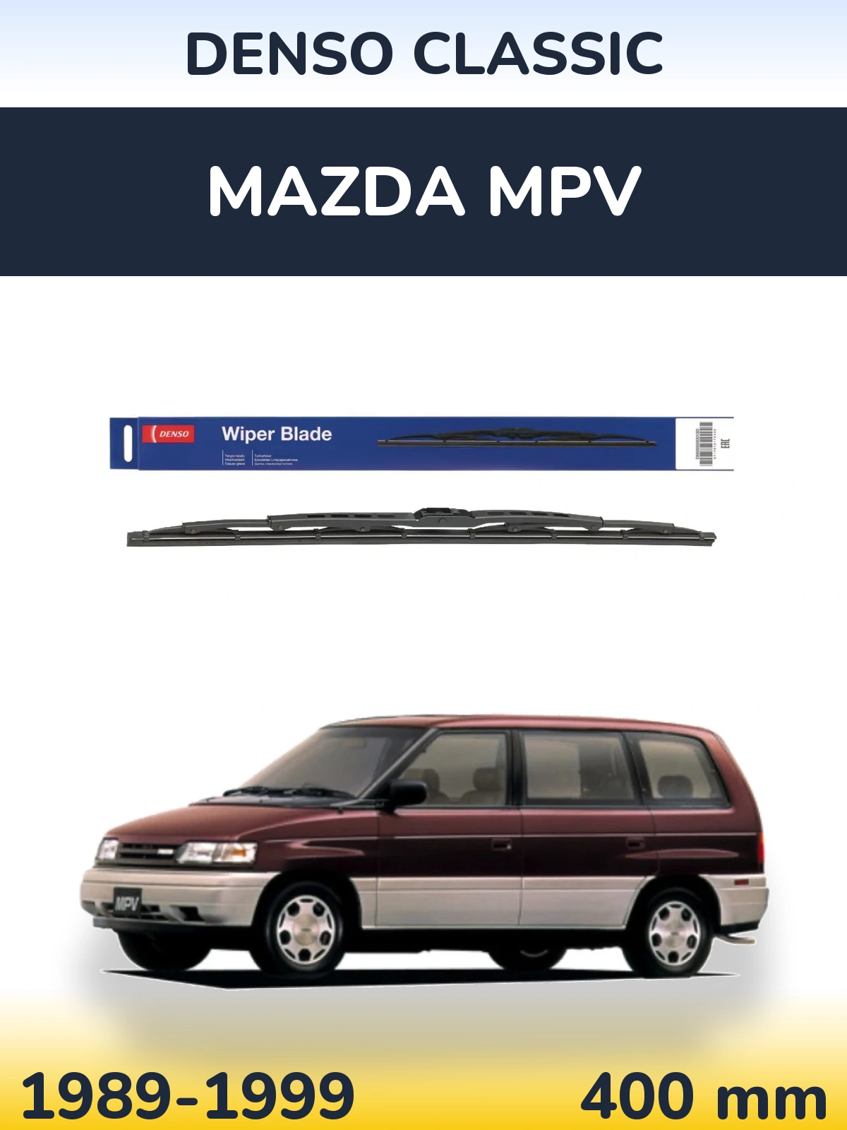 Zadní stěrač Denso Classic 400 mm pro Mazda MPV 1989-1999