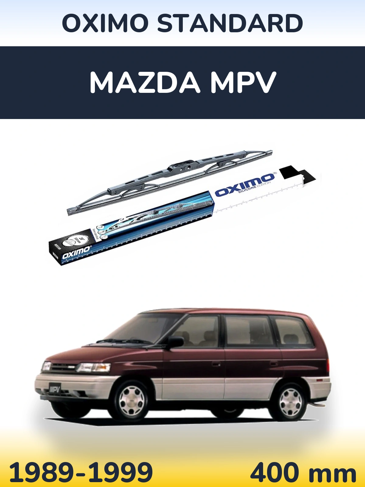 Zadní stěrač Oximo Standard 400 mm pro Mazda MPV 1989-1999