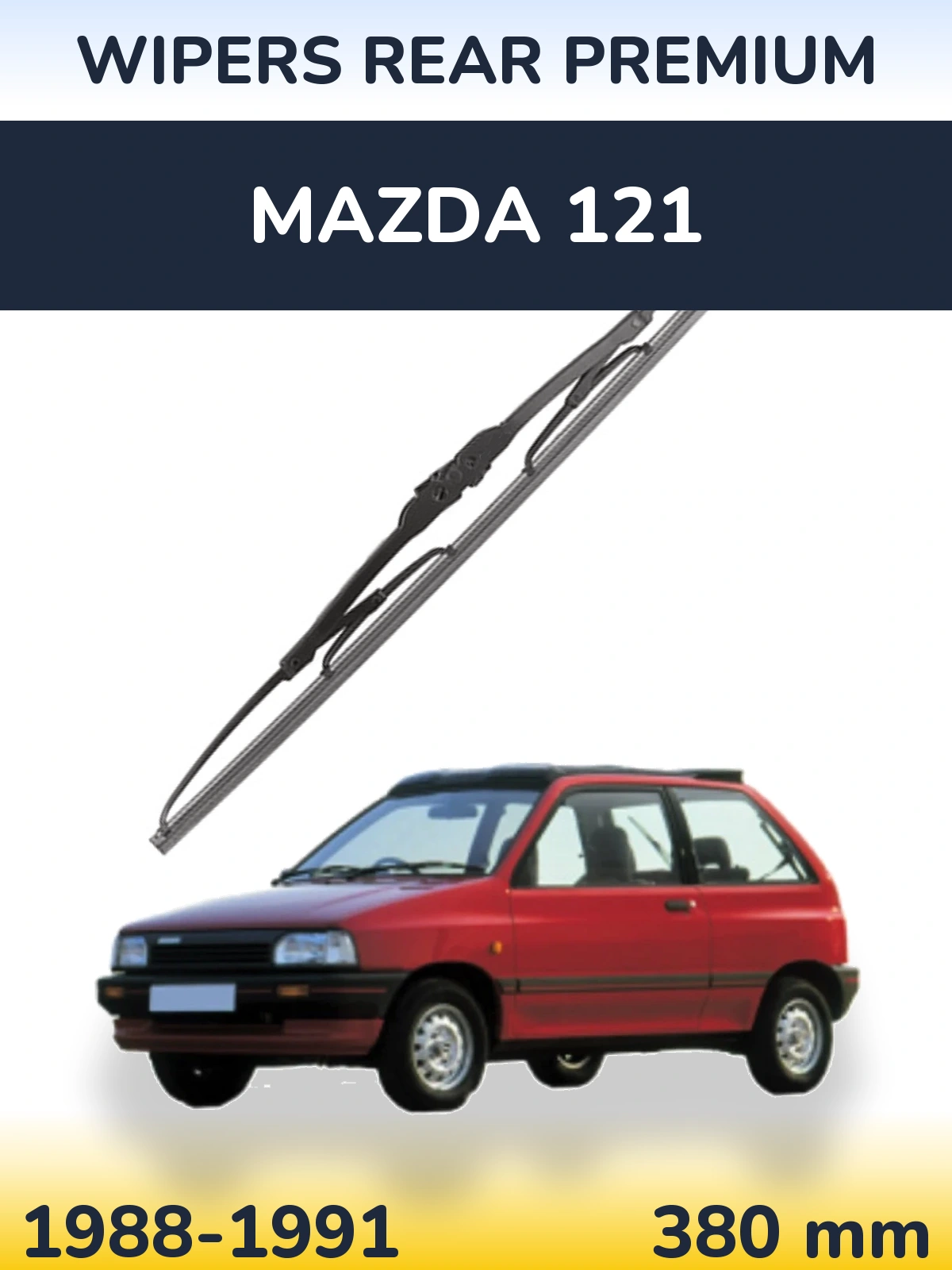 Zadní stěrač WIPERS REAR PREMIUM 380 mm pro Mazda 121 1988-1991