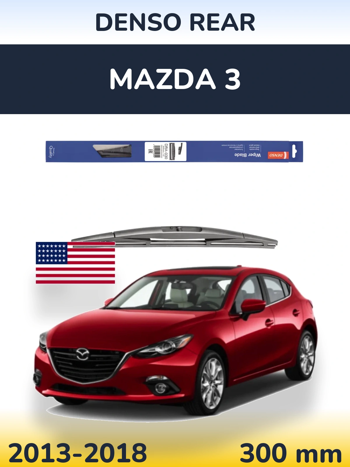 Zadní stěrač Denso Rear 300 mm pro Mazda 3 2013-2018