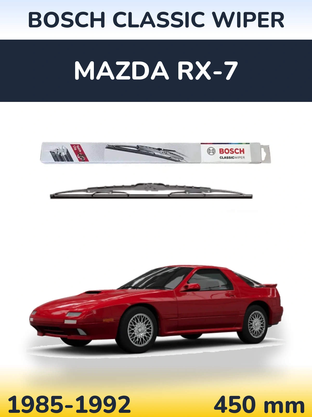 Zadní stěrač BOSCH Classic Wiper 450 mm pro Mazda RX-7 1985-1992