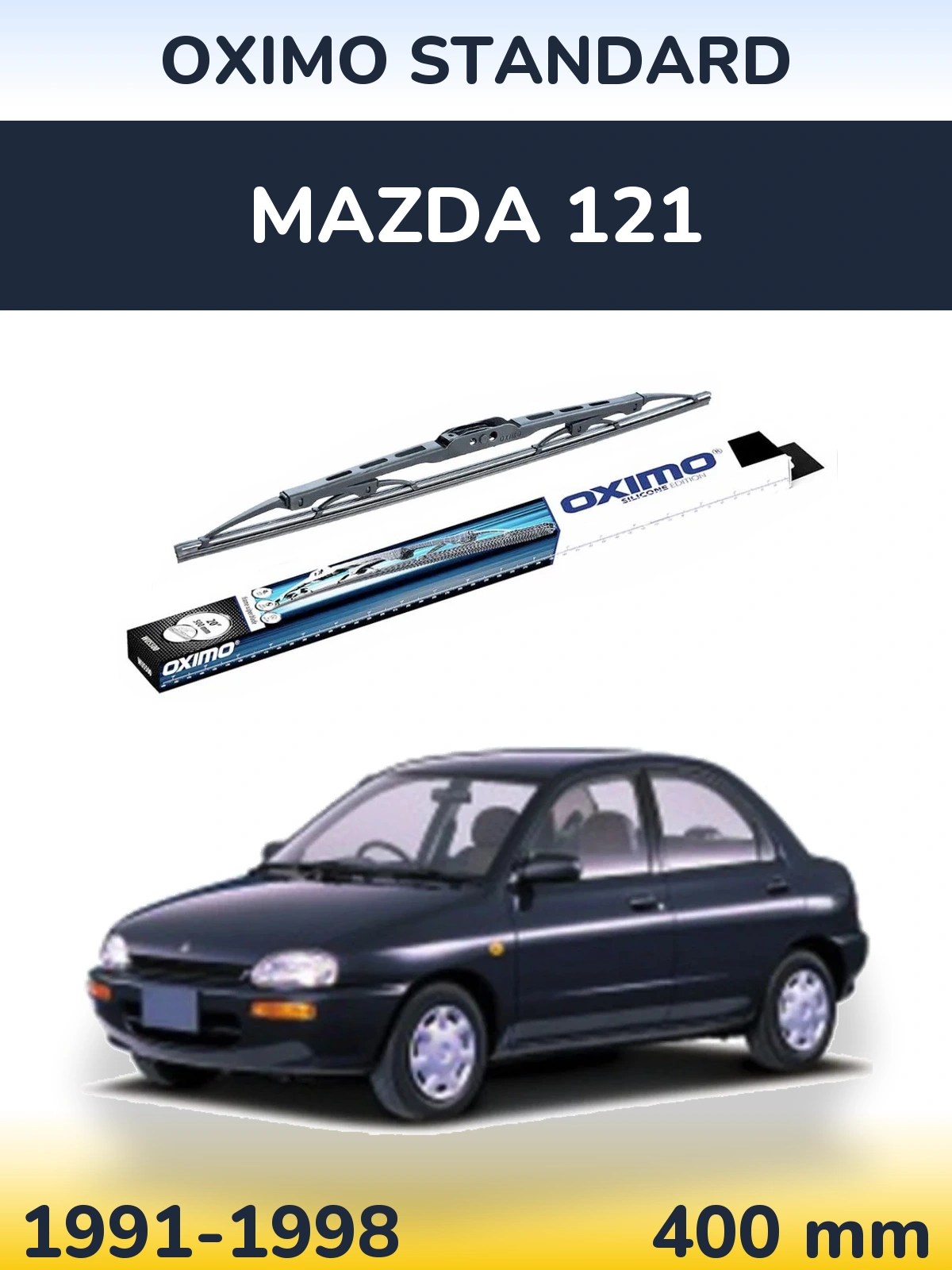 Zadní stěrač Oximo Standard 400 mm pro Mazda 121 1991-1998