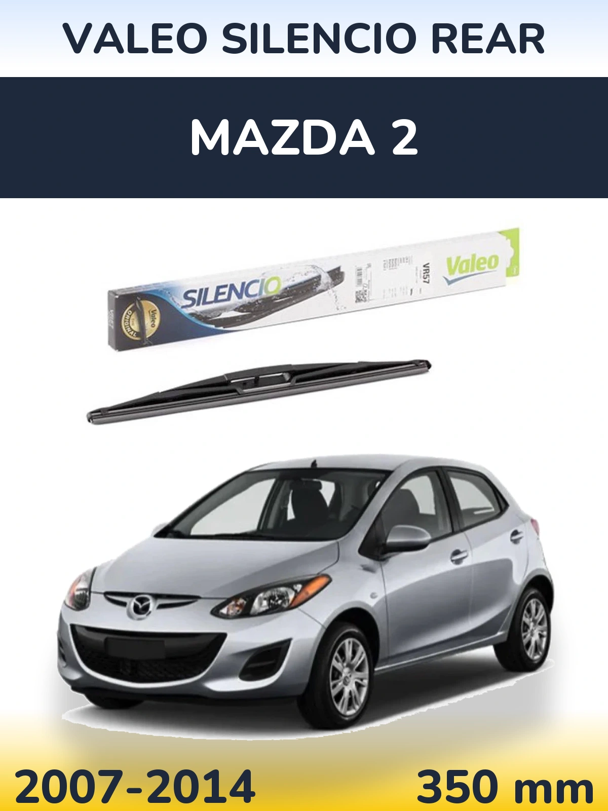Zadní stěrač Valeo Silencio Rear 345 mm pro Mazda 2 2007-2014