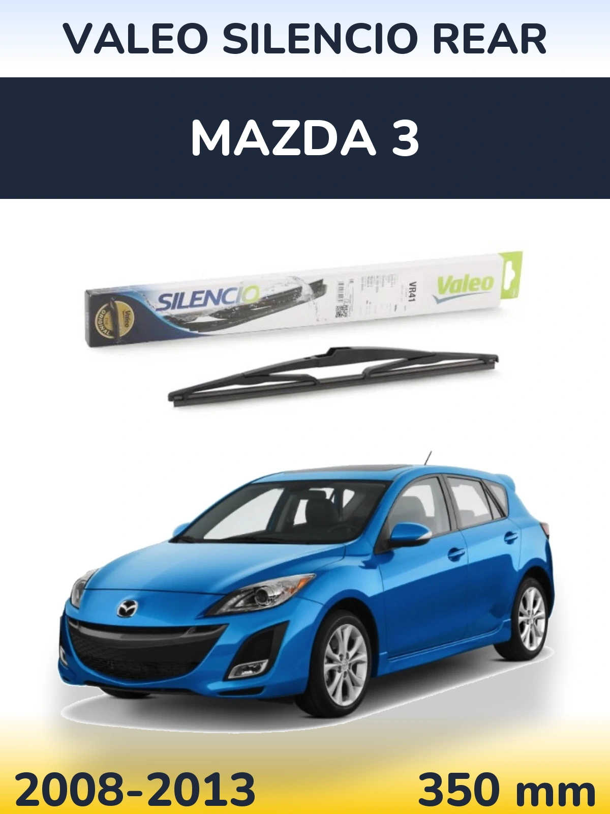 Zadní stěrač Valeo Silencio Rear 345 mm pro Mazda 3 2008-2013