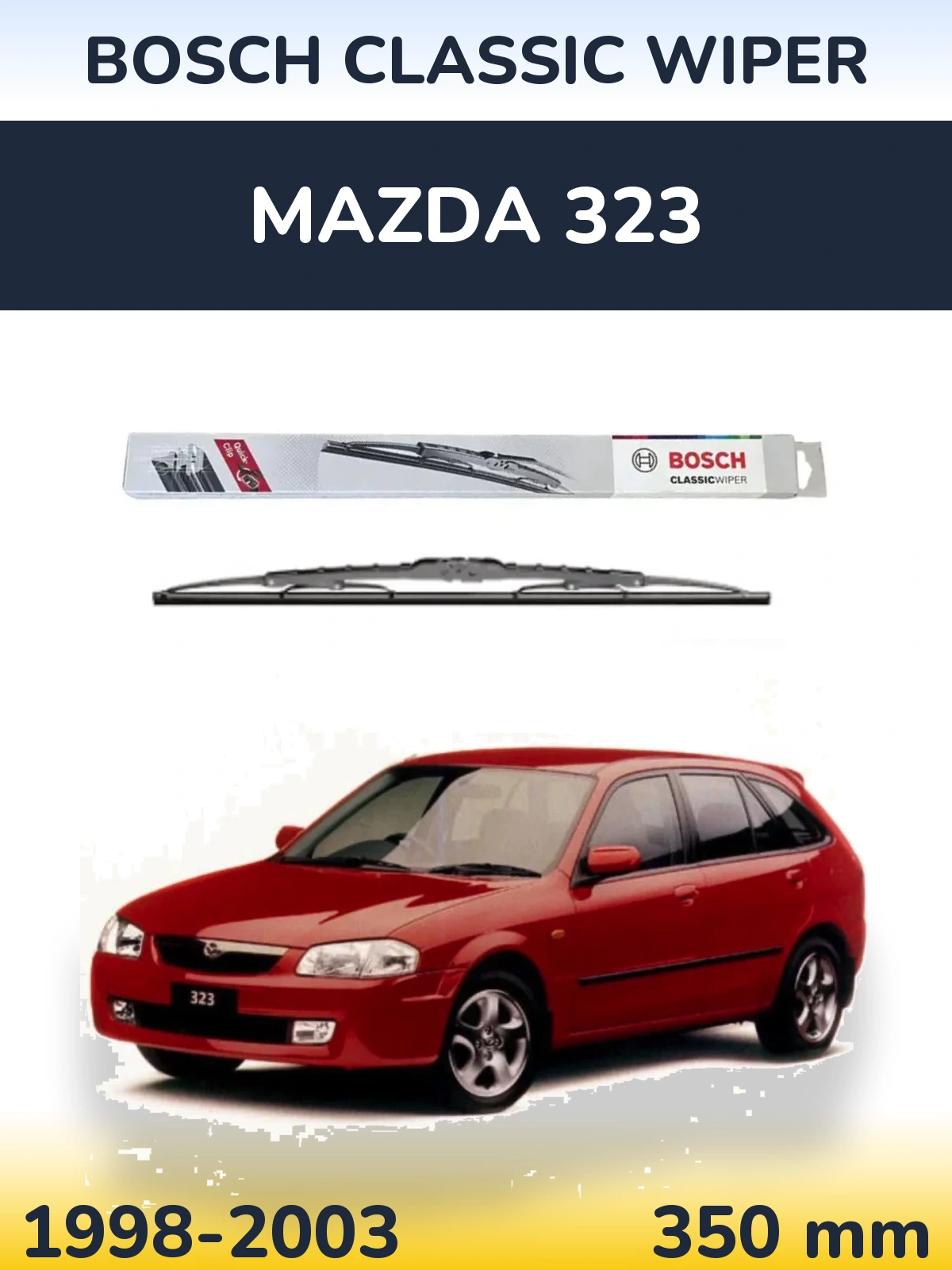 Zadní stěrač BOSCH Classic Wiper 340 mm pro Mazda 323 1998-2003