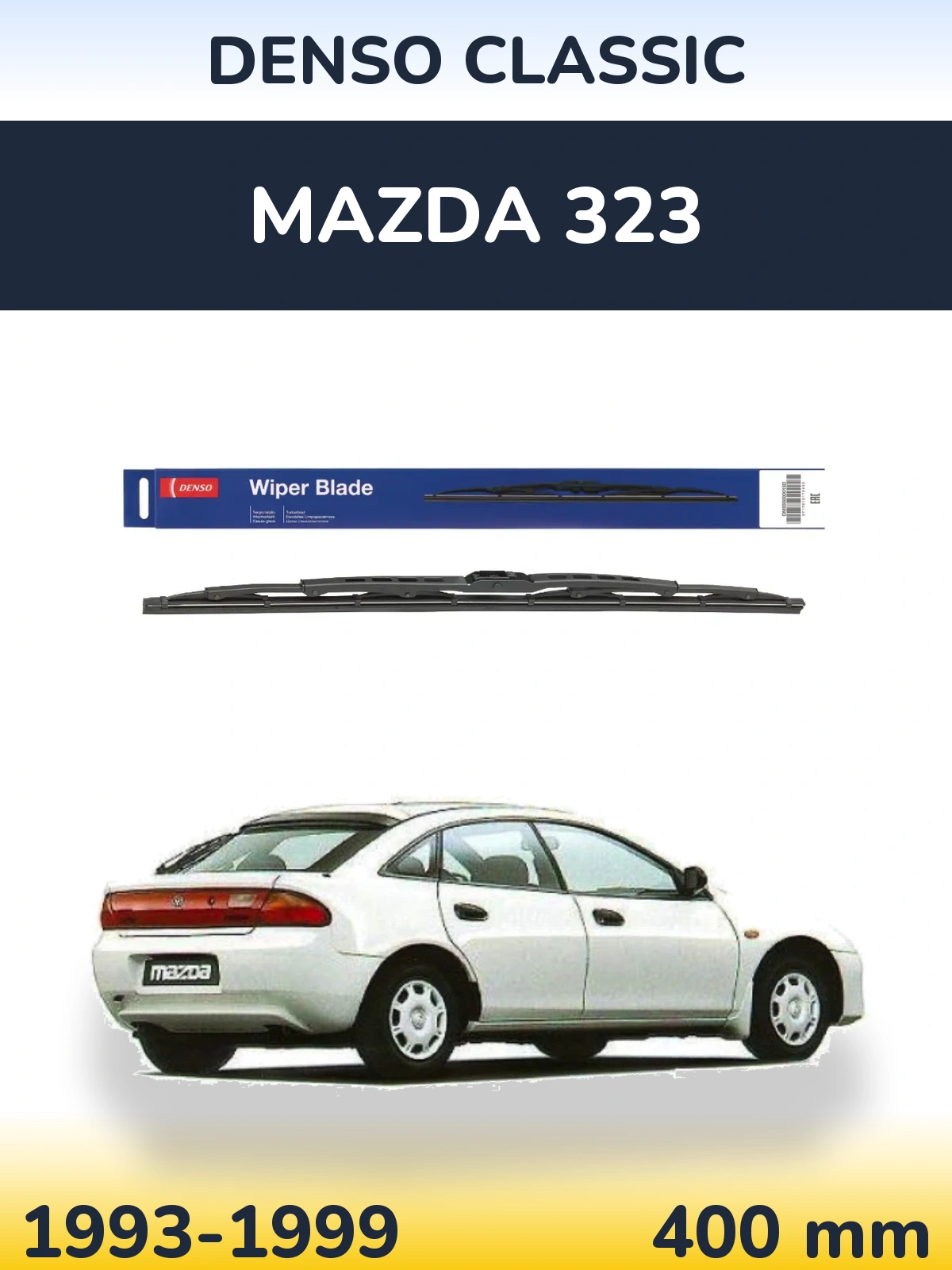 Zadní stěrač Denso Classic 400 mm pro Mazda 323 1993-1999