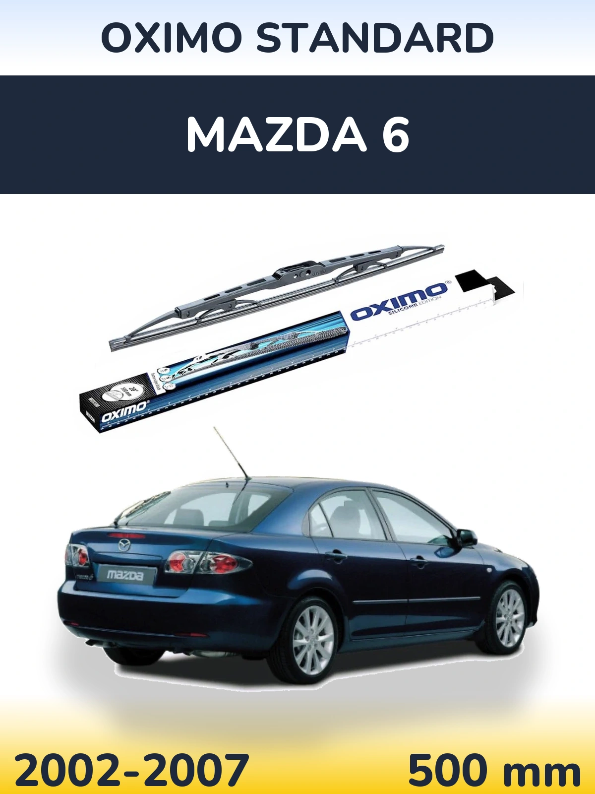 Zadní stěrač Oximo Standard 500 mm pro Mazda 6 2002-2007