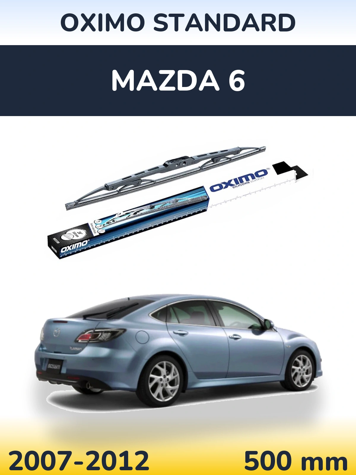Zadní stěrač Oximo Standard 500 mm pro Mazda 6 2007-2012