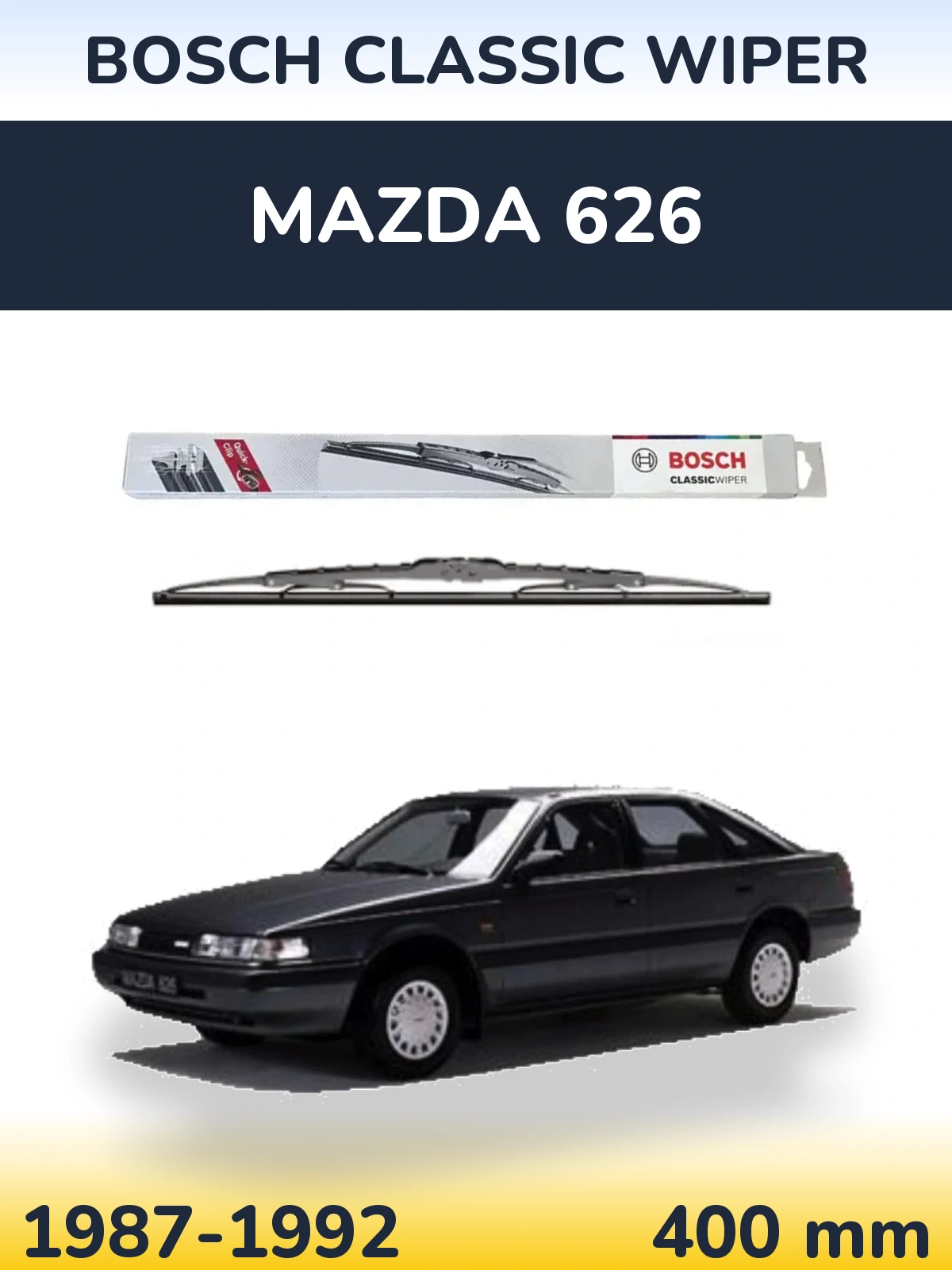Zadní stěrač BOSCH Classic Wiper 400 mm pro Mazda 626 1987-1992