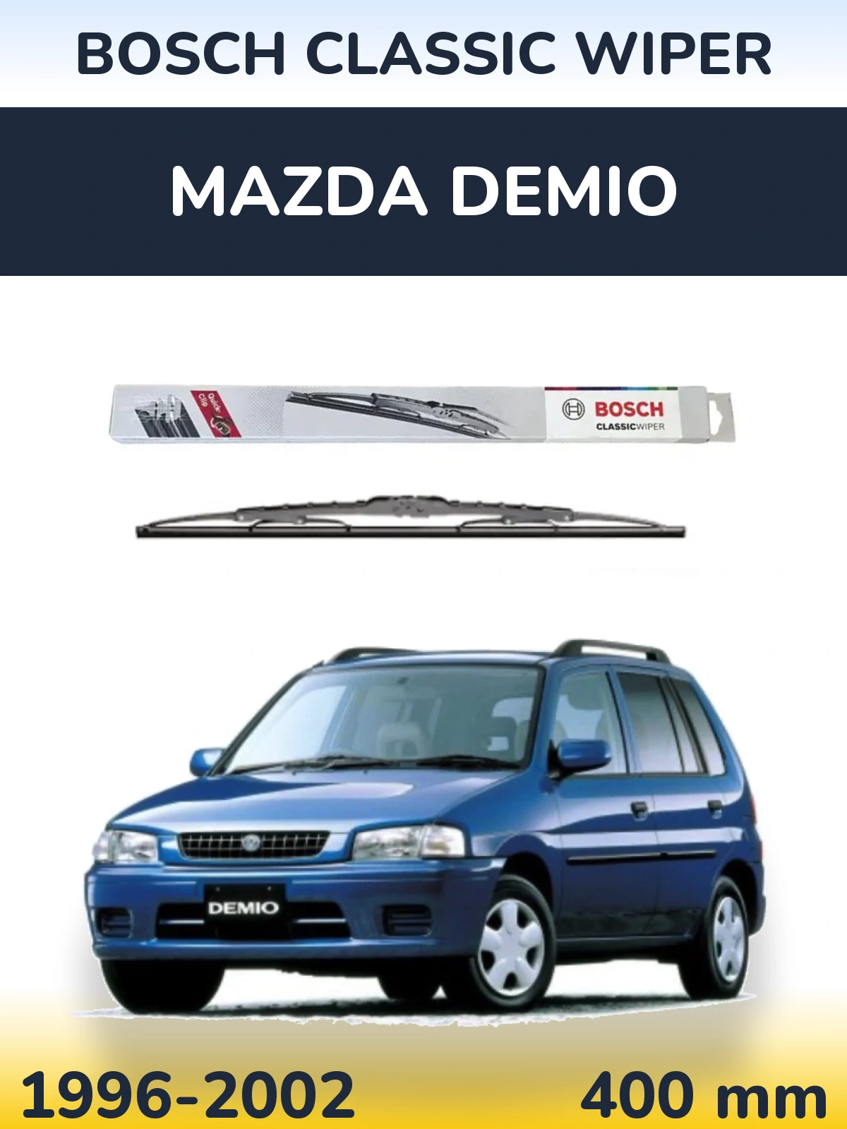 Zadní stěrač BOSCH Classic Wiper 400 mm pro Mazda Demio 1996-2002