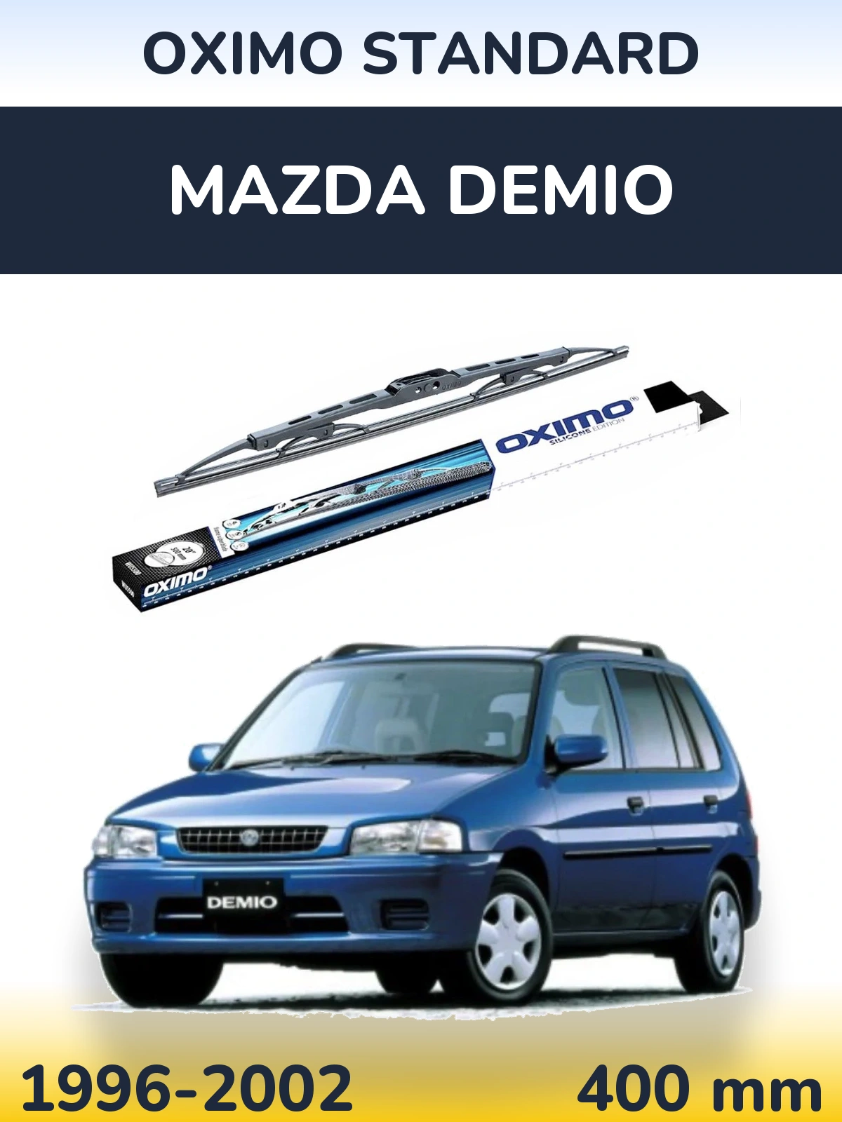 Zadní stěrač Oximo Standard 400 mm pro Mazda Demio 1996-2002