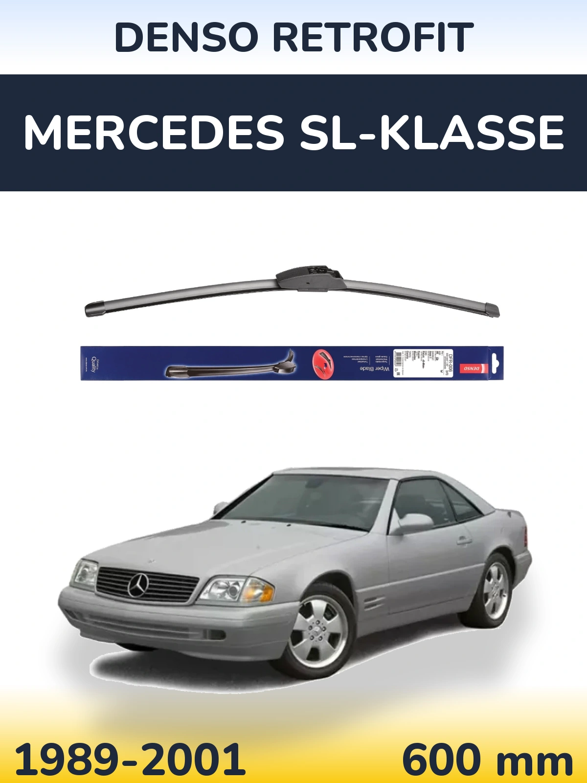 Přední stěrač Denso Retrofit 600 mm pro Mercedes SL-Klasse 1989-2001