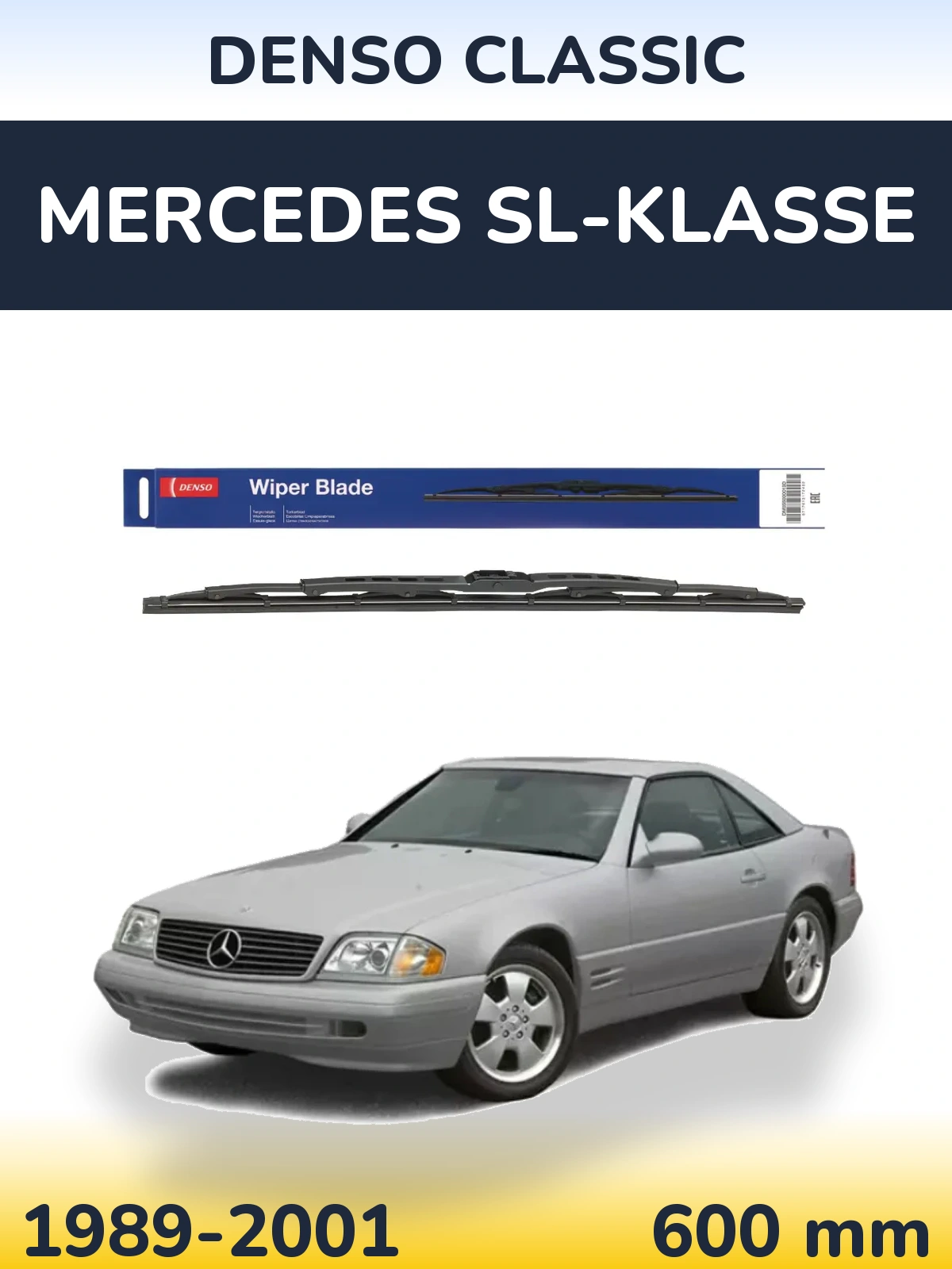 Передня щітка Denso Classic 600 мм для Mercedes SL-Klasse 1989-2001