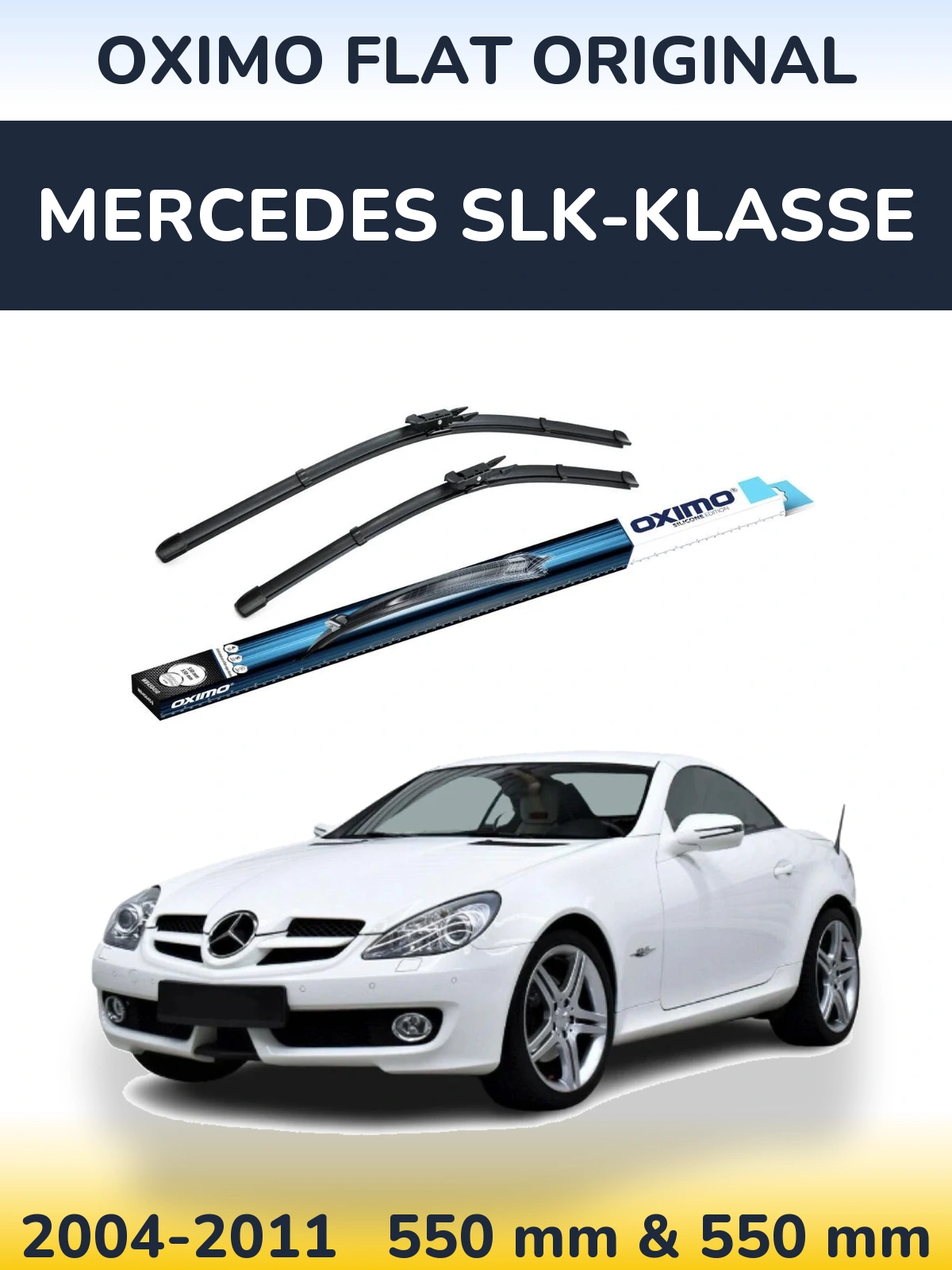 Комплект передніх щіток Oximo Flat Original 550 & 550 мм для Mercedes SLK-Klasse 2004-2011