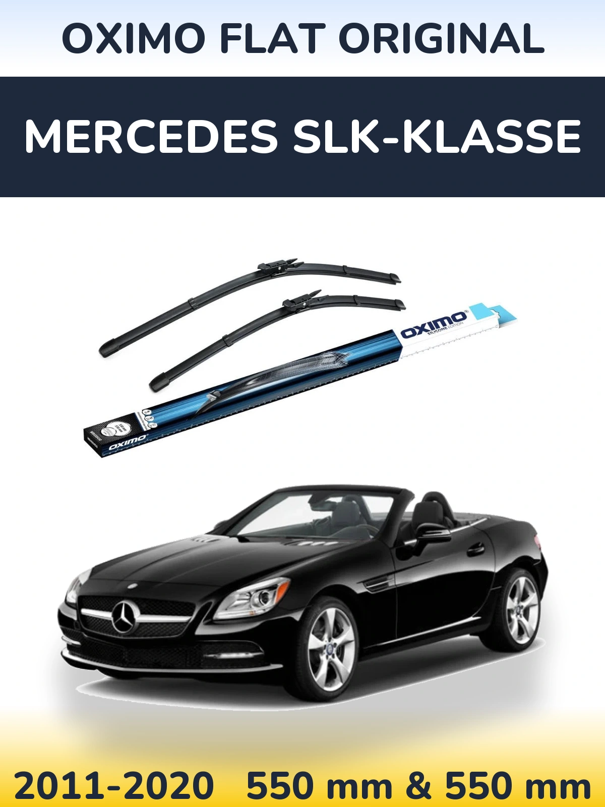 Sada předních stěračů Oximo Flat Original 550 a 550 mm pro Mercedes SLK-Klasse 2011-2020